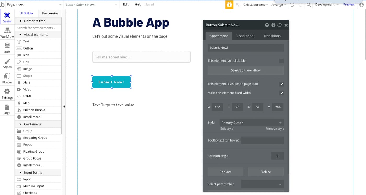 Créer une app simple avec Bubble (NoCode)